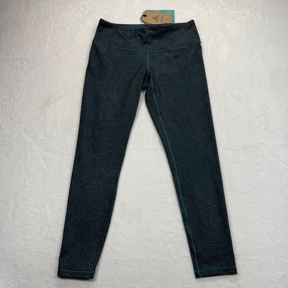 Prana Pillar Leggings Teal Marina Printed Everyday Elevated‎ Recycled Size M